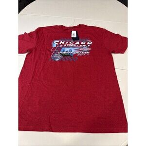 NASCAR Chicago Street Race 2024 Logo Graphic Tshirt Double Sided Mens L NWT